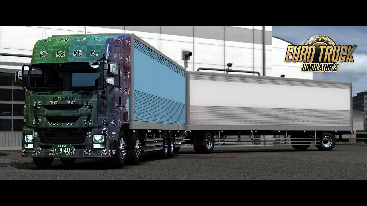 Ets2 Mod Review 001 試験車両 いすゞgiga 年モデル 25mダブル連結トラック Sf25 Euro Truck Simulator 2 Mods