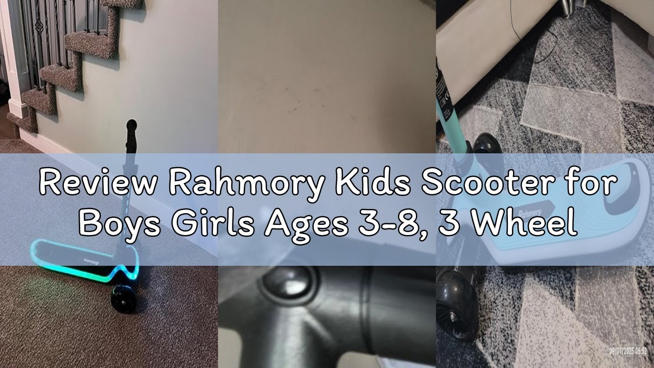 Review Rahmory Kids Scooter for Boys Girls Ages 3-8, 3 Wheel Light Up Toddler Kick Scooter with 20 D