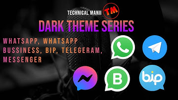 Episode 2: Dark mode in messengers | Dark theme series | Manii