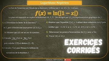 Fonction Logarithme Népérien et Valeur Absolue Exercice Corrigé.