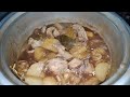 Chicken adobo w/ potatoes and pineapple