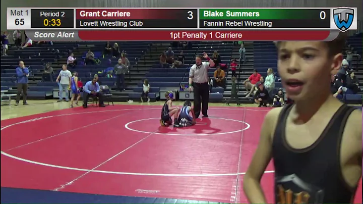 65 Blake Summers Fannin Rebel Wrestling vs Grant C...