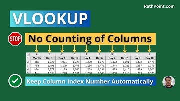 How to keep column index number in VLOOKUP automatically