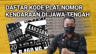 PLAT NOMOR JAWA TENGAH.