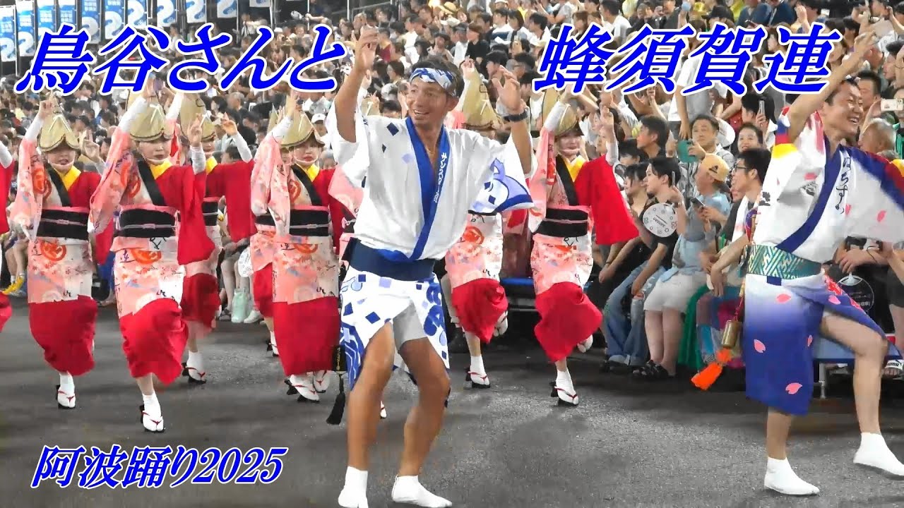 4K】鳥谷敬さん先導の「サンスター連」support by「蜂須賀連」＠阿波