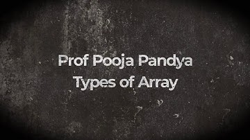 PHP /Array in PHP /By Prof. POOJA PANDYA