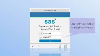 SAS Customer Self-Service Web Portal