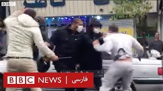 اعتراضات آبان در خیابان ستارخان تهران از نمای نزدیک