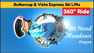 360 Scenic Chairlift ⛷️ Mt Hood Meadows • Buttercup — Vista Express 🏔️ Green Run for Beginners