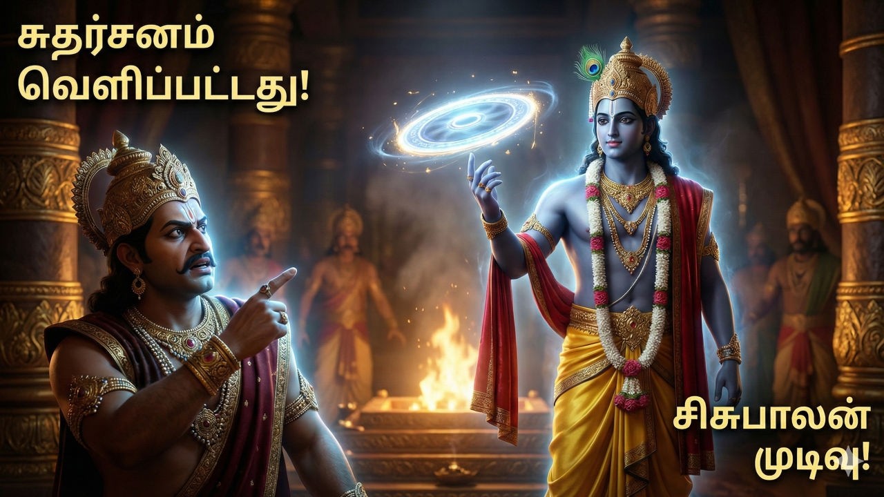 ராஜசூய யாகத்தில் சிசுபாலன் நிந்தை! கிருஷ்ணர் சுதர்சனம் வெளிப்பட்ட உண்மை