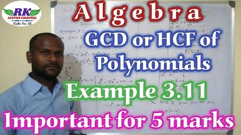 TN 10th Maths|Algebra|GCD or HCF of Polynomials|Example 3.11|Important for 5 marks|in tamil