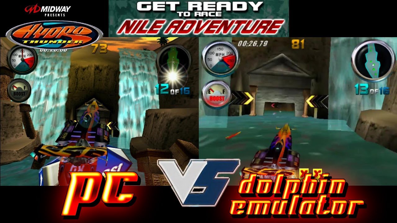 Hydro Thunder - Nile Adventure (PC vs Dolphin emulator)