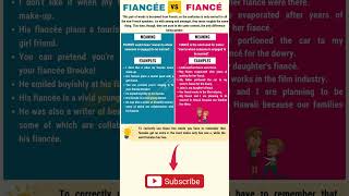Learn English Vocabulary - Fiancée vs Fiancé #english #englishvocabulary #vocabulary