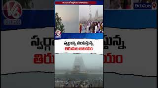 Thick Fog Covers Tirumala Tirupati Temple | Beautiful Visuals Of Tirumala | V6 News