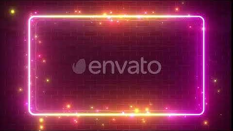 Rectangular Neon Sparkling Luminous Shape | Motion Graphics - Envato elements