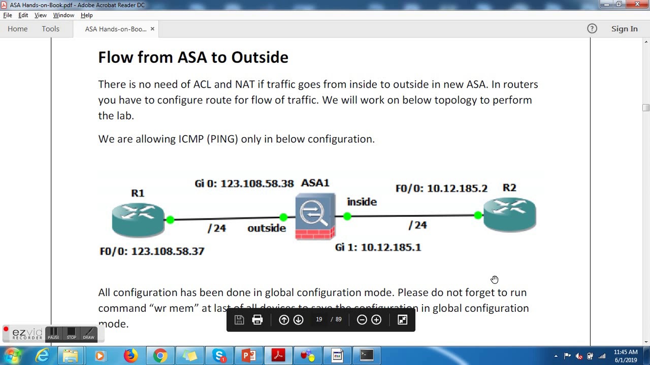 Cisco ASA Firewall Video - 4 (Chapter - 1-Flow from ASA to Outside ...