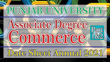 B.Com, ADC part 1 & 2 | Revised Date Sheet Annual 2021 || Punjab University | @The Biolish World