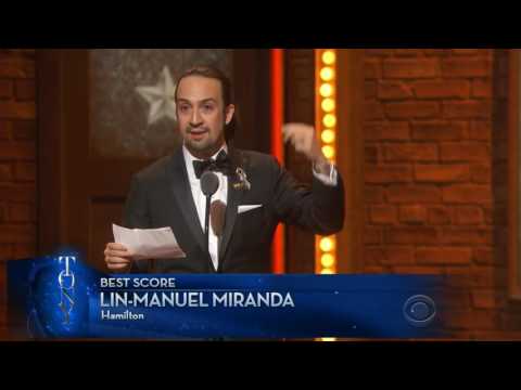 Lin-Manuel Miranda's Sonnet/Speech from the 2016 Tonys