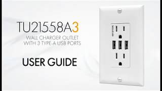 User Guide | Wall Outlet with 3 USB-A Ports | TOPGREENER TU21558A3