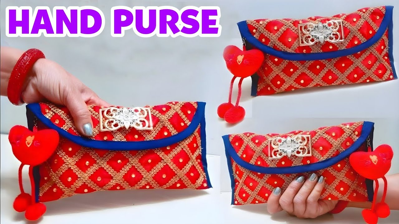 लेडीज पर्स बनाना सीखो / how to make handbag purse design at home - YouTube