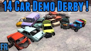BeamNG Drive - 14 Car Demo Derby !