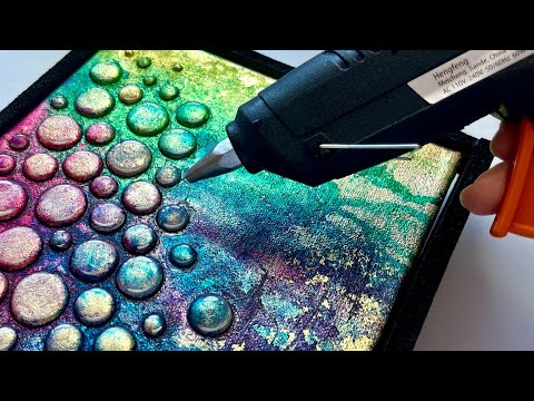 Wow! 3D waterdrops colourful step by step hot glue tutorial