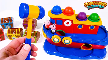 Peppa Pig Treasure Chests Color Learning Video for Toddlers and Kids!