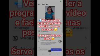 📲Vem aprender a programar seu vídeo e facilitar as suas postagens 🤗Serve para todos os nichos🫠