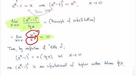 Lecture 8, Nov 16. Part 4/6. Infinitesimal, infinites, principal part, order