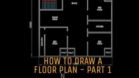 AutoCAD 2D draw a simple floor plan - Part 1