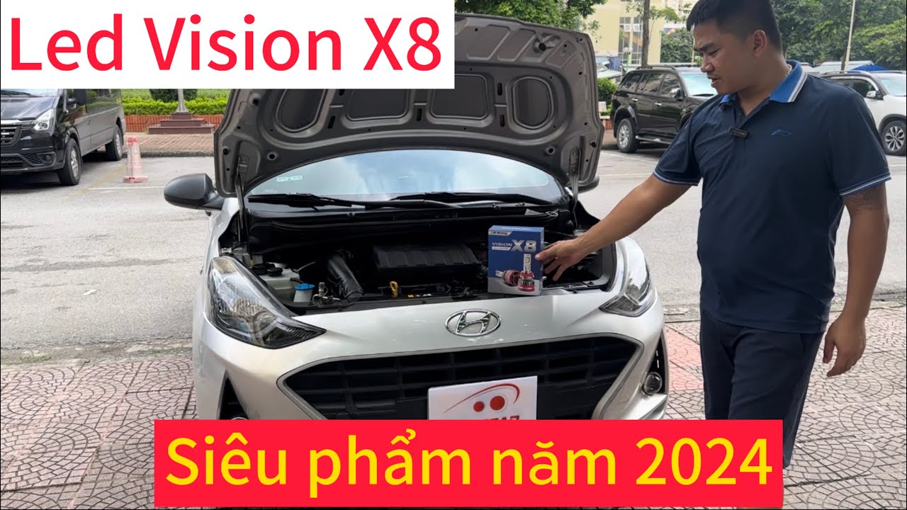 Vision X8 Loop Bóng led vision X8 thế hệ mới và ánh sáng thực Tế khi lắp đặt trên xe ...