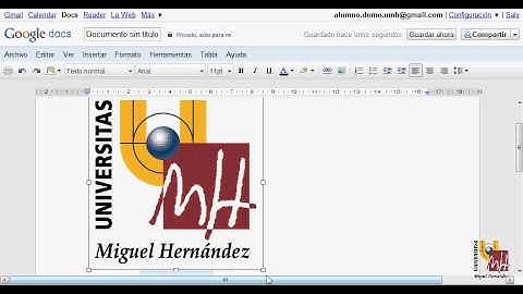 Tutorial Google Docs - 08: Insertar y modificar imágenes - Universidad Miguel Hernández