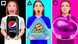 Geometric Shape Food Challenge  Funny Food Situations By Barafun Challenge