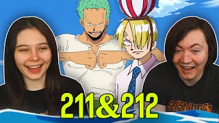 ZORO & SANJI Vs THE GROGGY MONSTERS!👒 One Piece Ep 211 & 212 REACTION & REVIEW