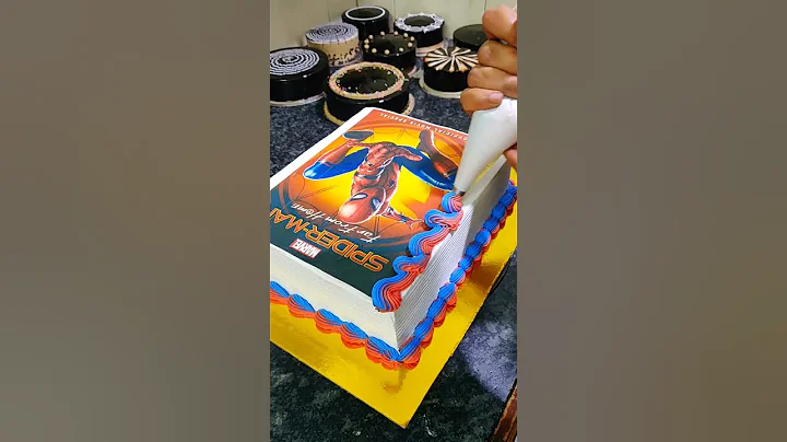 Spider man cake decoration Easy perfect cake design #shorts #spiderman #cakes