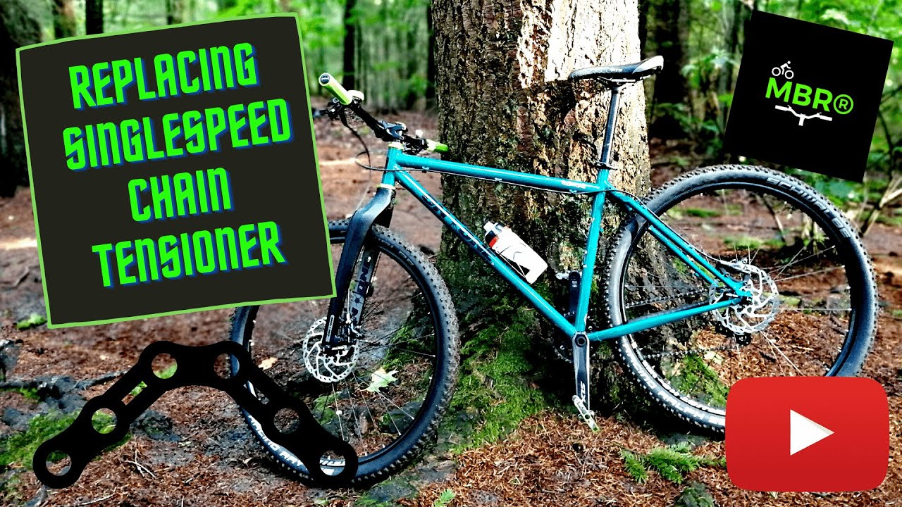 Replacing A Chain Tensioner On A Single Speed Mountainbike - YouTube
