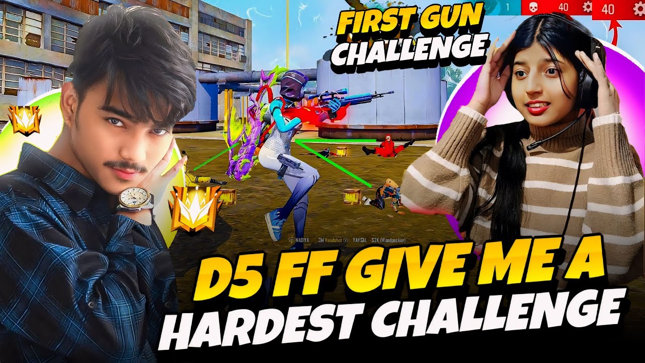 D5 FF Give Me a Hardest Challenge Grandmaster 20 kills With First Gun   Garena free fire