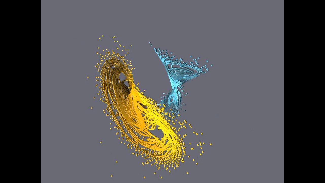 Newton-Leipnik strange attractors dancing to Bach - YouTube
