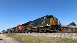 Chasing CSX Q583 With CN Power From Dunn To Selma!  1/23/22