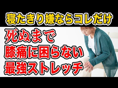 【寝たきりは絶対に嫌】一生自分の足で歩き続けたいなら膝の関節を若返らせる膝痛改善ストレッチ！足の血流も良くなりリンパも流れて高血圧や冷え性やむくみも解消！【老化予防】