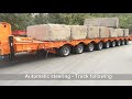 9 axles -hydraulic suspension -extendable low bed trailer