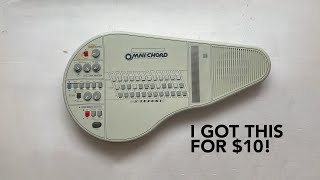 I got this Omnichord for $10 at a thrift store!  (+ a sample library for patrons)