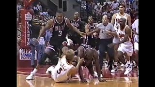 Steady Escalation in Hawks-Heat Playoff Game Leads to Bench-Clearing Brawl (1994)