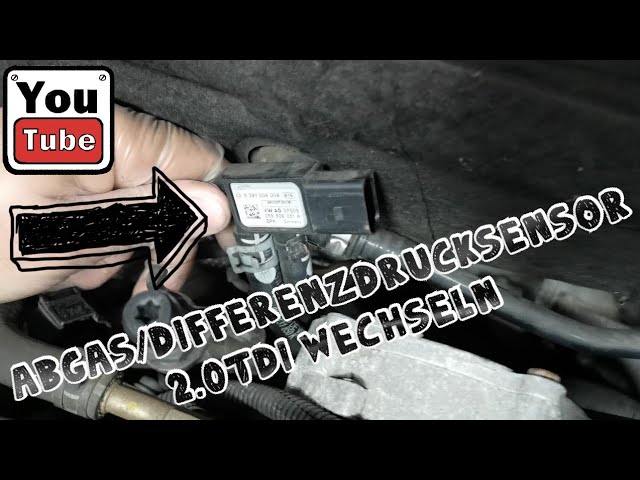 Audi A4 B8 2.0tdi Differenzdrucksensor Abgasdrucksensor wechseln /  Differential Pressure Sensor 