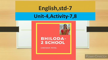 English,std-7, Unit-4,Activity-7,8,9
