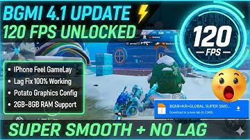 BGMI 4.1 UPDATE 90 Fps config ⚡ | iPhone Feel Gameplay😱 | Lag Fix 100% Working 2GB-8GB RAM🔥
