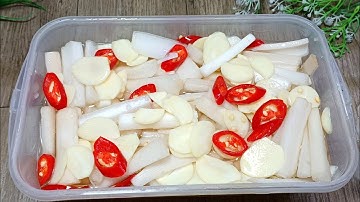 Cách làm LỖI CHUỐI CÂY NGÂM CHUA NGỌT giòn ngon nhanh ăn để được lâu món ăn kèm ngày tết