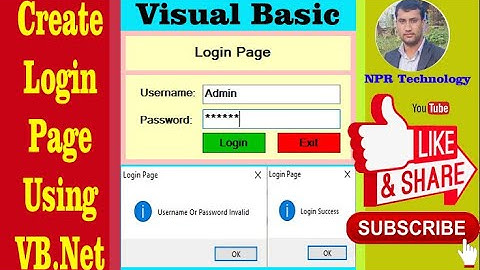 Visual Basic In Nepali: How To Create Simple Login Page in VB.NET Without Connecting To Database.