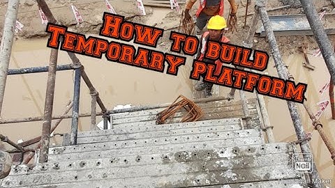 Temporary Staircase for height ,with the help or scaffolding material