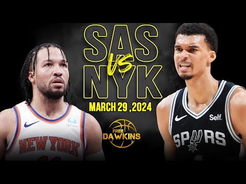 San Antonio Spurs vs New York Knicks Full Game Highlights 
